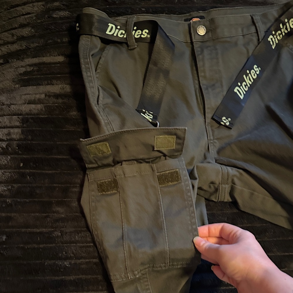 Dickies Men’s Olive Cargo Work Pants - Picture 3 of 8
